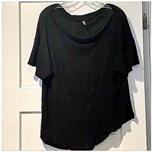 Free People Cowl Neck Off-Shoulder Tee